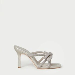 Loeffler Randall Margi Bow Silver Mules